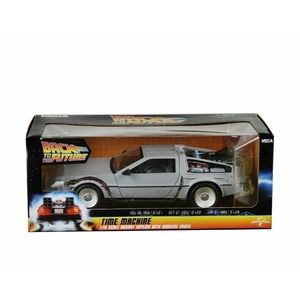 NECA Back to the Future DeLorean Time Machine 1:16 Diecast w/Working Doors - NEW